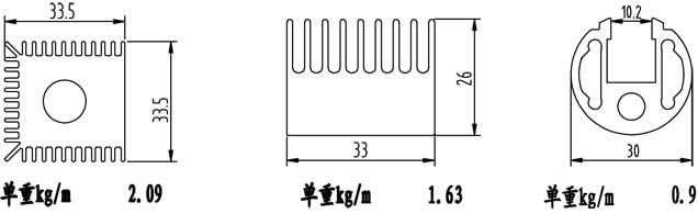 散熱器鋁型材圖示